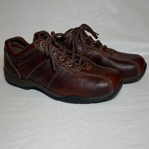 L.L. Bean Camden Bison Leather Laced Shoes in Raisin color - Men 10W - NewWBox